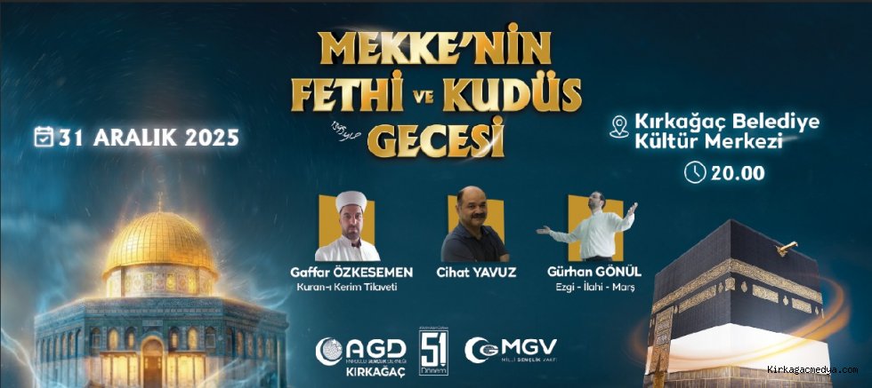 AGD Manisa’dan Mekke ve Kudüs Gecesi’ne Davet