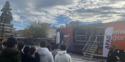 AFAD  DEPREM SİMÜLASYON TIRI İLÇEMİZDE 