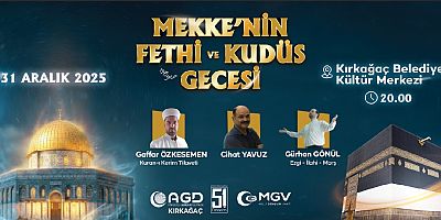 AGD Manisa’dan Mekke ve Kudüs Gecesi’ne Davet
