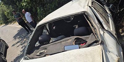 İLYASLARDA KAZA 1 KİŞİ YARALANDI