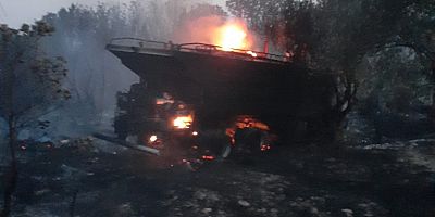 ORMAN YANGININDA ARAZÖZ TAMAMEN YANDI